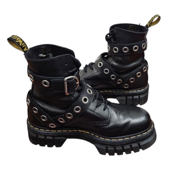 Dr Martens AUDRICK Hardware Leather Platform Boots Women's SOFT COMFORTABLE  10L - Picture 10 of 16